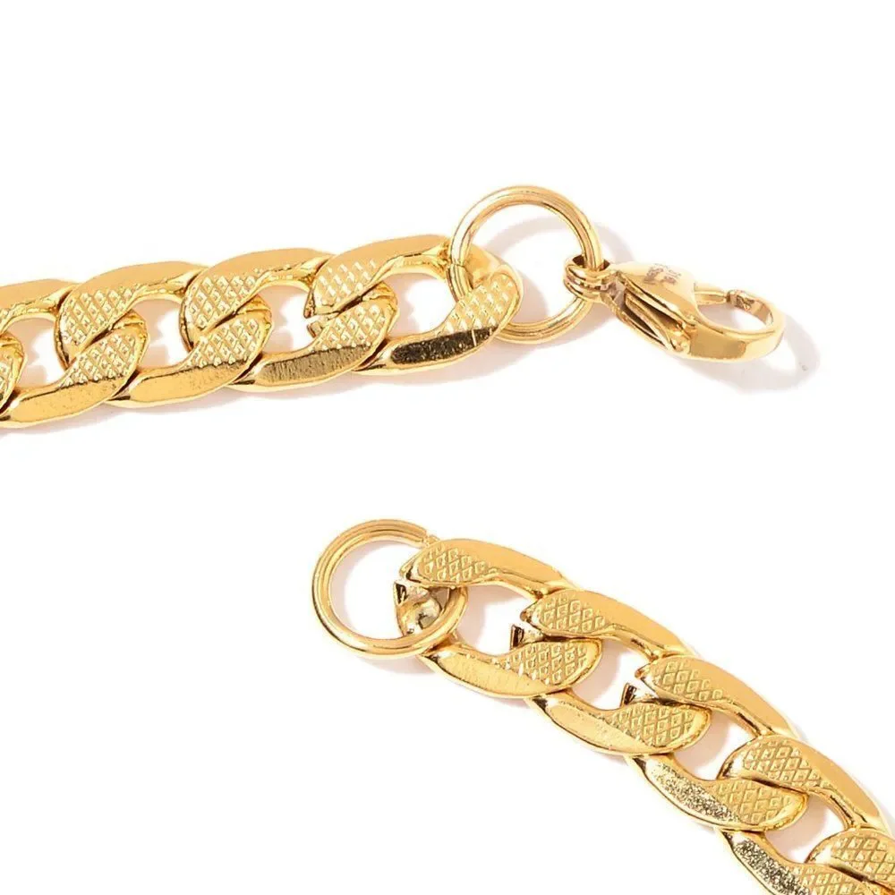 ION Plated YG Curb Necklace